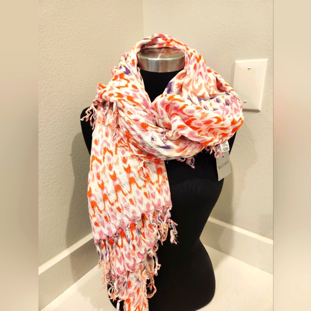 NWT Jules Smith Watercolor Leopard Sarong/Scarf